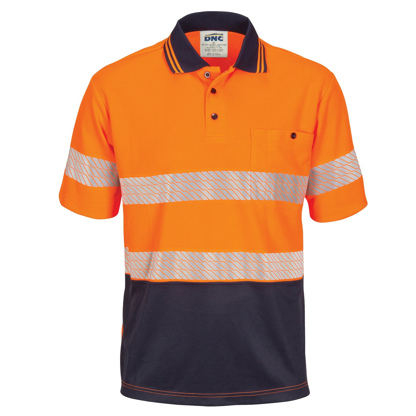 3511 HIVIS Segment Taped Mircomesh Polo - Short Sleeve