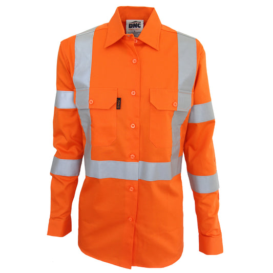 3544 Ladies HiVis 3 way vented "X" back & Bio-motion taped shirt