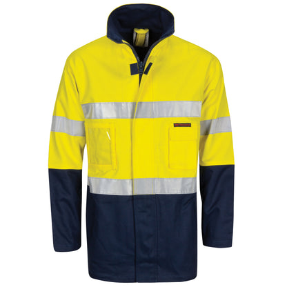 3767 HiVis Cotton Drill "2 in 1" Jacket with Generic Reflective R/Tape
