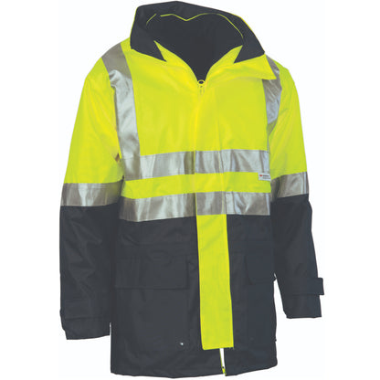 3864 4 in 1 HiVis Two Tone Breathable Jacket with Vest and 3M R/Tape