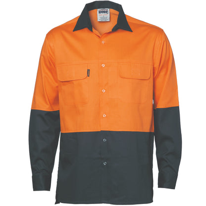 3938 HiVis 3 Way Cool-Breeze Cotton Shirt - Long sleeve