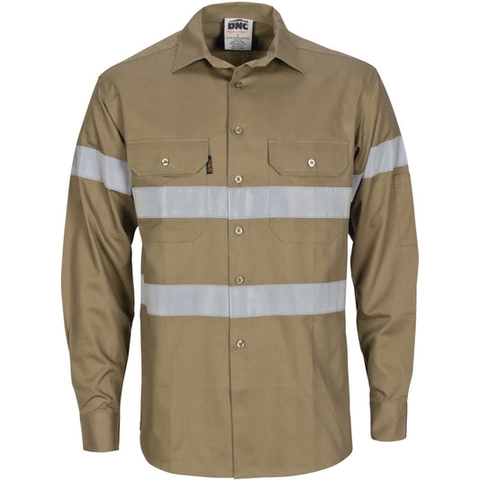 3967 HiVis Cool-Breeze Cotton Shirt with Generic R/Tape - Long sleeve