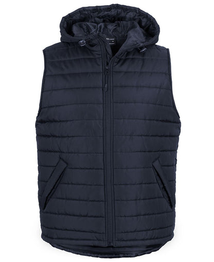 JB's Hooded Puffer Vest Black