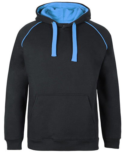 JB's Contrast Fleecy Hoodie Black/Red-S