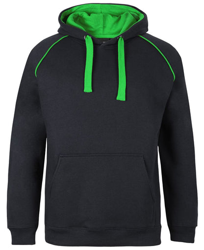 JB's Contrast Fleecy Hoodie Black/Red-S