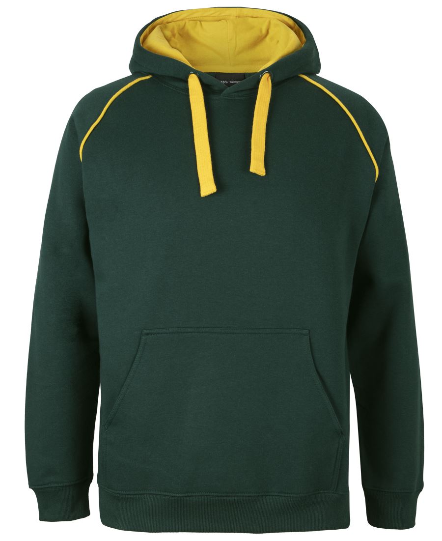 JB's Contrast Fleecy Hoodie Black/Red-S