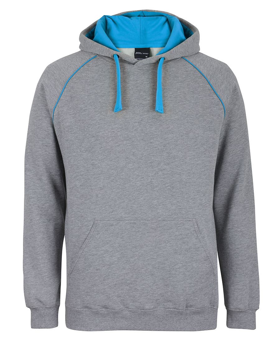 JB's Contrast Fleecy Hoodie Black/Red-S