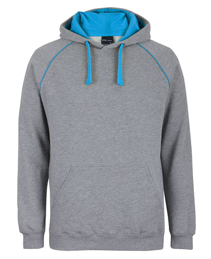 JB's Contrast Fleecy Hoodie Black/Red-S