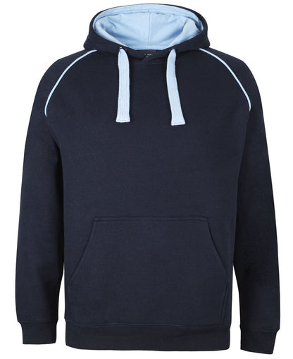 JB's Contrast Fleecy Hoodie Black/Red-S
