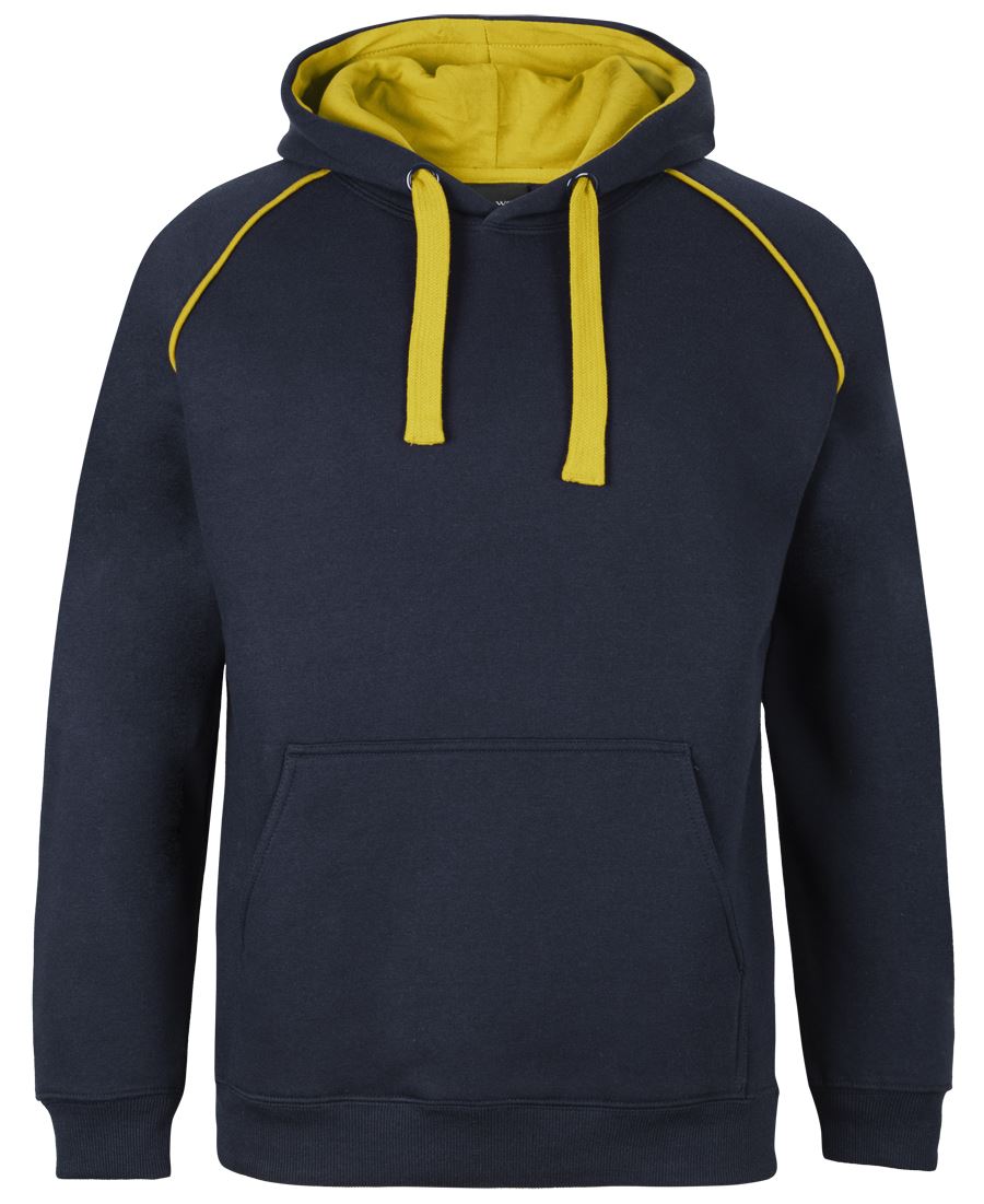 JB's Contrast Fleecy Hoodie Black/Red-S