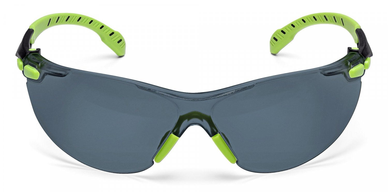 3M AUST 3MS1202SGAS-AS Safety Glasses Solus 1000 Series Green/Black Grey Lens Anti-Fog Foam Gasket and Headstrap