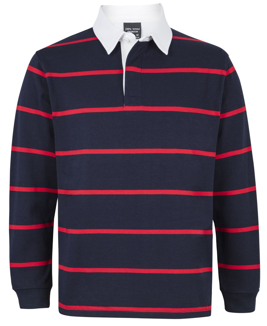 JB's Yarn Dyed Rugby Black/White