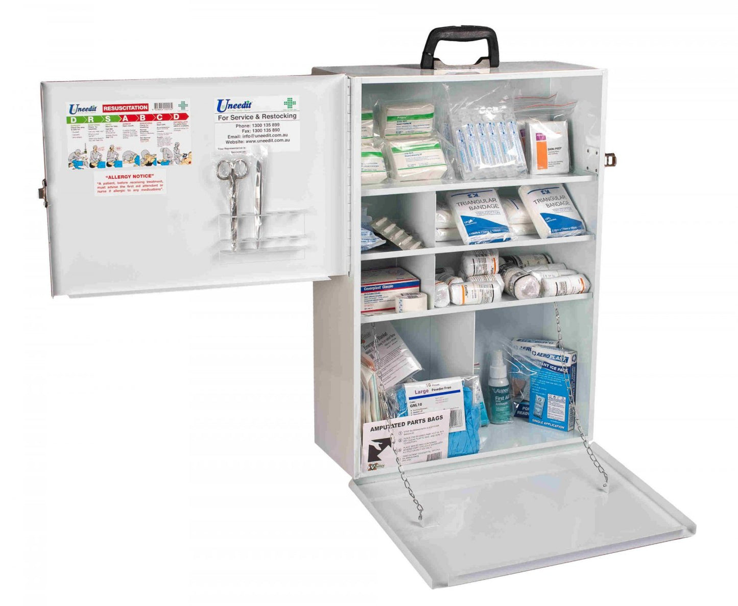 Max Global Products 3W-A First Aid Kit - Complete National (a) Workplace Wallmount Metal
