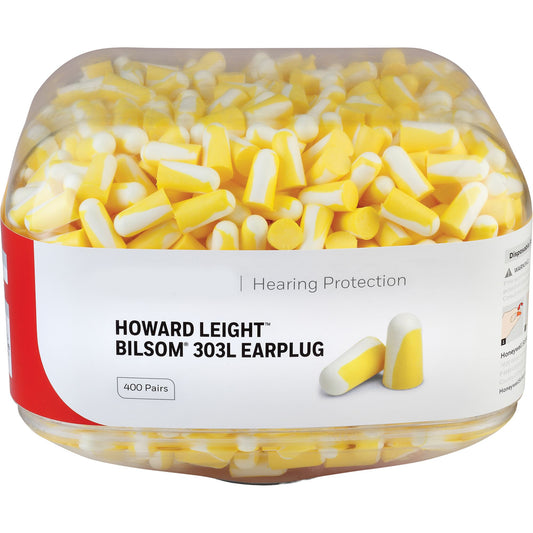 Howard Leight Prefilled canister of 400 pairs Bilsom 303 Large Earplugs