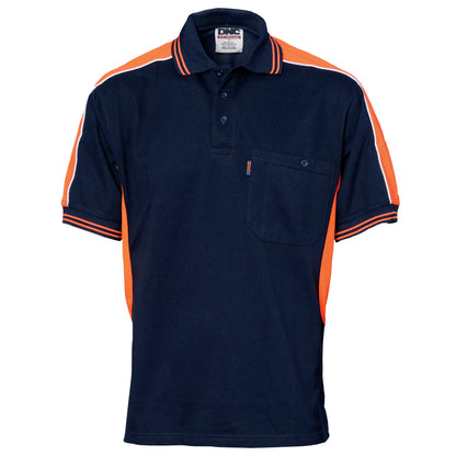5214 Polyester Cotton Panel Polo Shirt - Short Sleeve