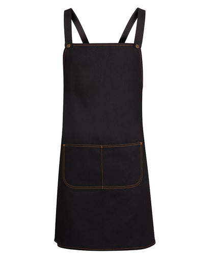 JB's Cross Back Denim Apron (Without Strap) Black