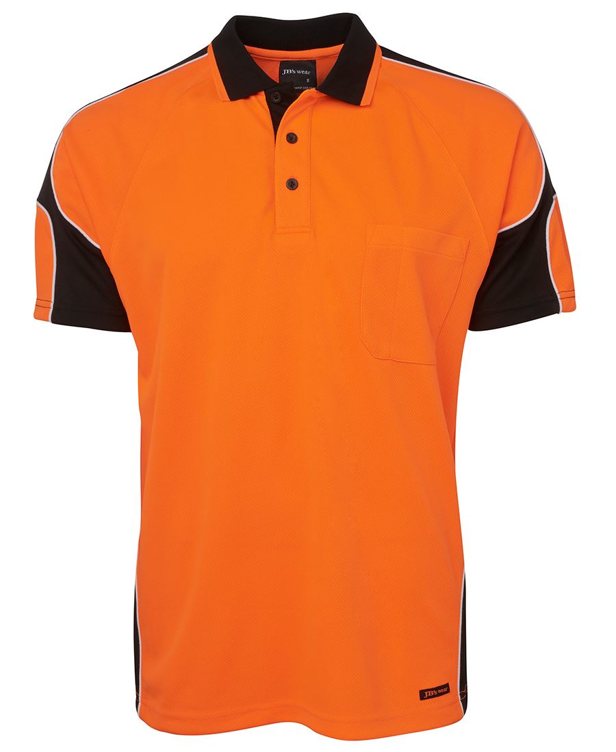 JB's Hv 4602.1 S/S Arm Panel Polo Lime/Black-2Xs