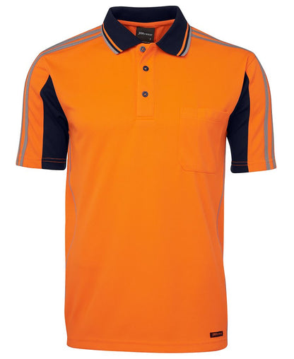 JB's Hv 4602.1 S/S Arm Tape Polo Lime/Navy-2Xs