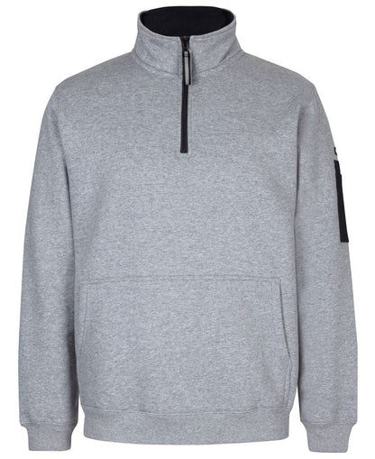 JB's 350 Premium Trade 1/2 Zip Fleece Char Marle/Black-2Xs