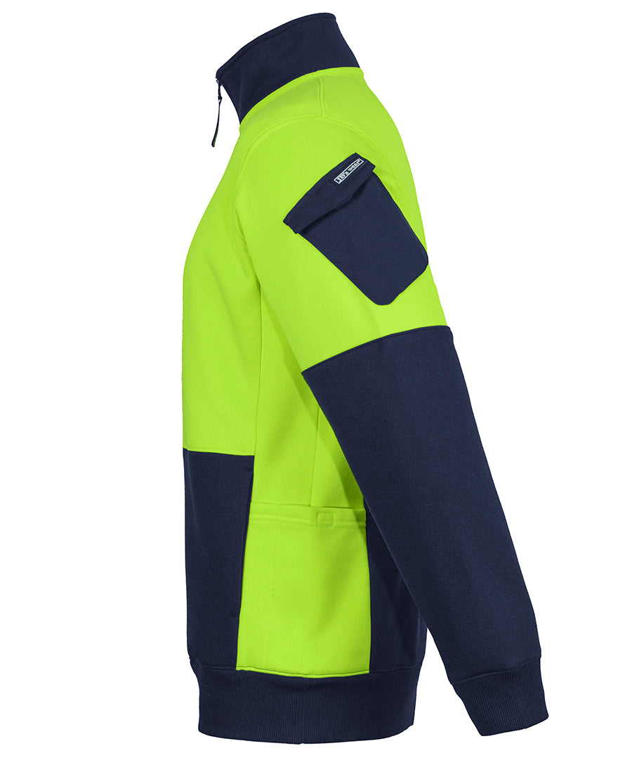 6CHVF 350G Hi Vis 1/2 Zip Trade Fleece