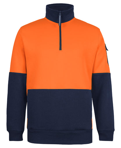 6CHVF 350G Hi Vis 1/2 Zip Trade Fleece