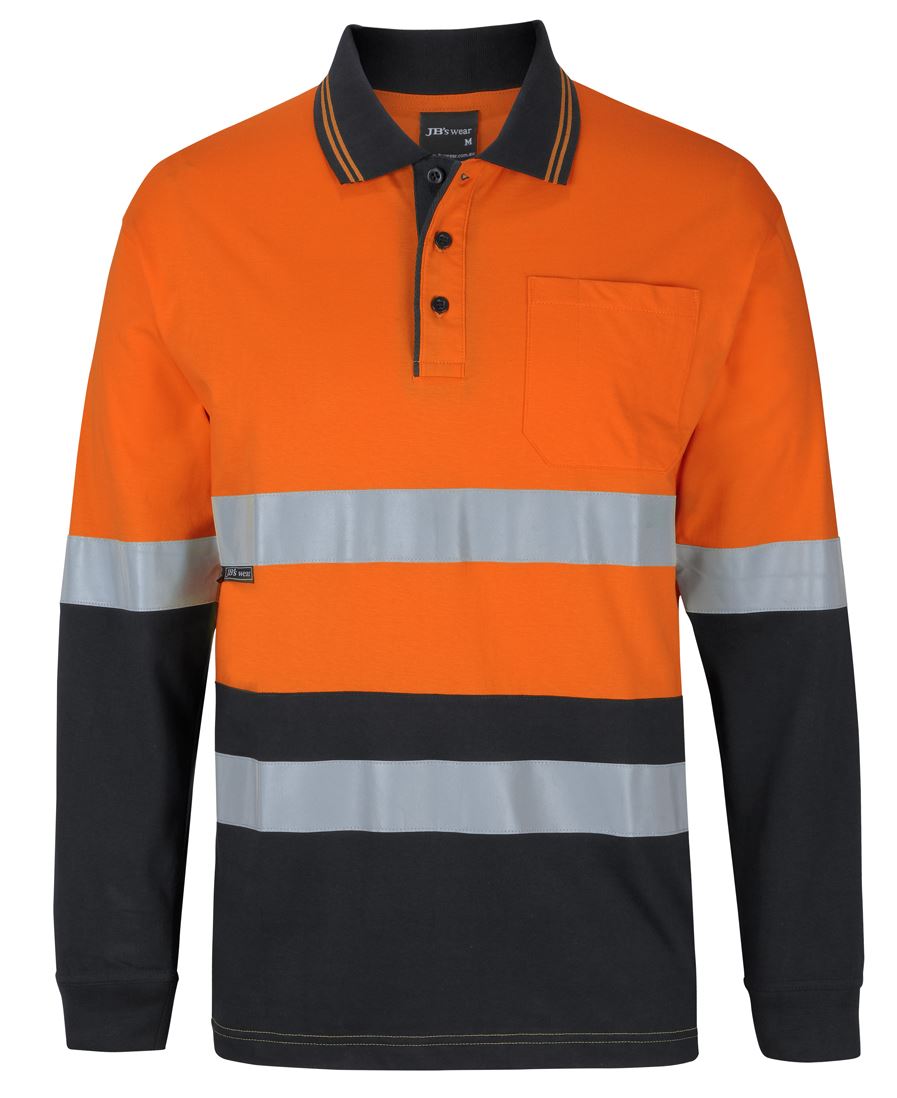 JB's Hv (D+N) L/S Cotton Polo Yellow/Black
