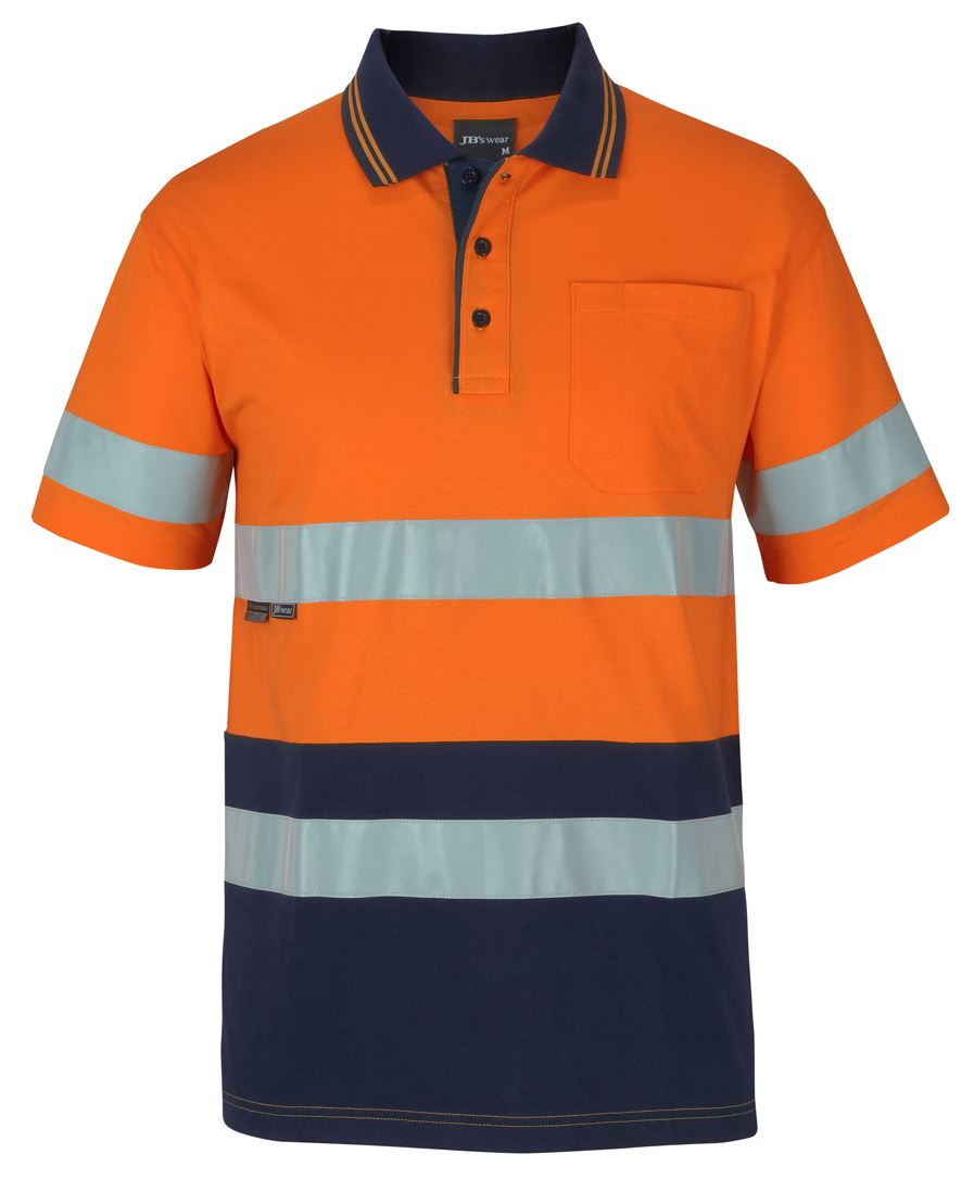 JB's Hv (D+N) S/S Cotton Polo Yellow/Black