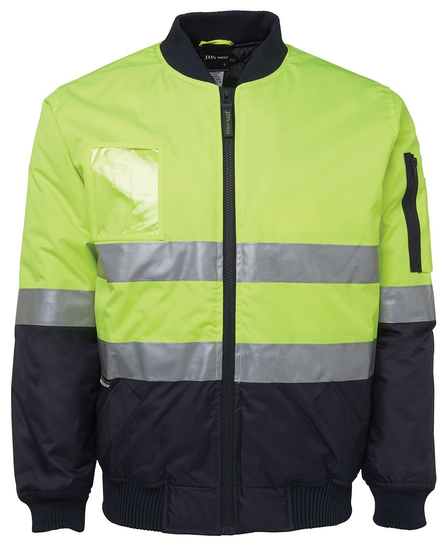 JB's Hv (D+N) Flying Jacket Lime/Navy-2Xs