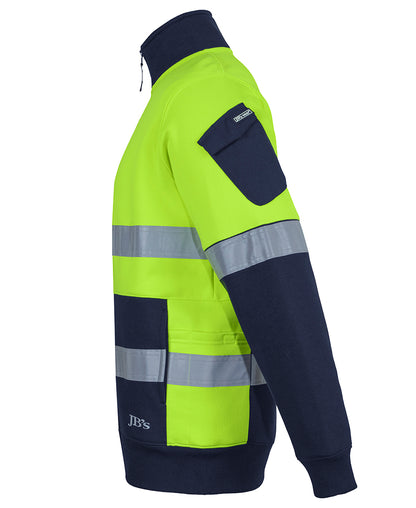 6DNVF 350G Hi Vis (D+N) 1/2 Zip Trade Fleece