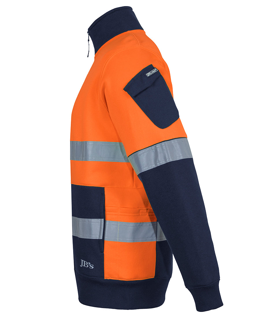 6DNVF 350G Hi Vis (D+N) 1/2 Zip Trade Fleece