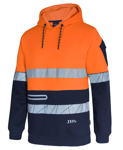 6DPFP 450G Hi Vis Pull Over Hoodie With Frag Tape