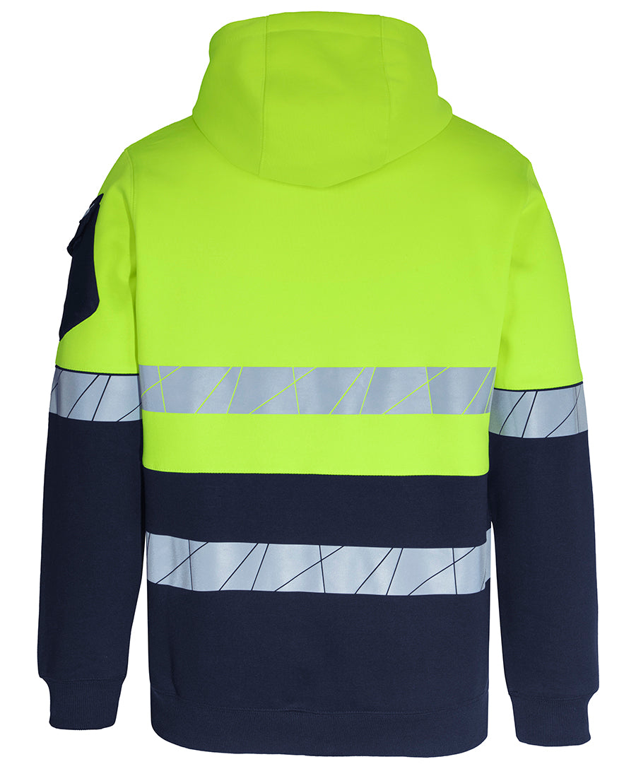 6DPFZ 450G Hi Vis Full Zip Hoodie With Frag Tape