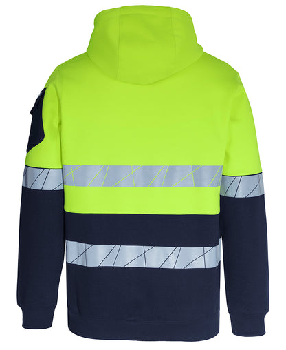 6DPFZ 450G Hi Vis Full Zip Hoodie With Frag Tape