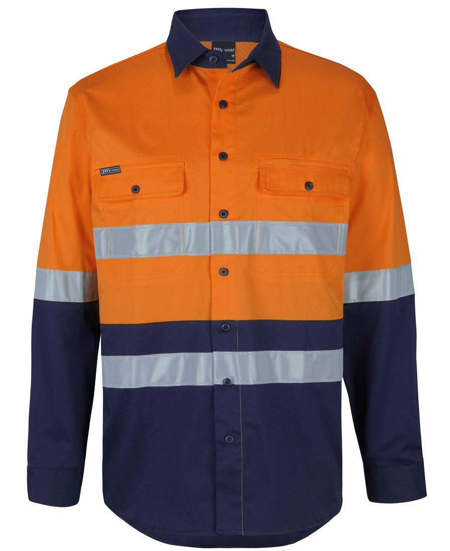 JB's Hv D+N L/S Stretch W/Shirt With Tape Orange/Black