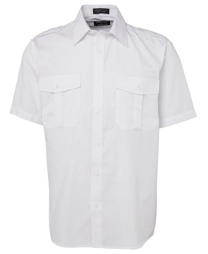 JB's S/S Epaulette Shirt Black- Xs