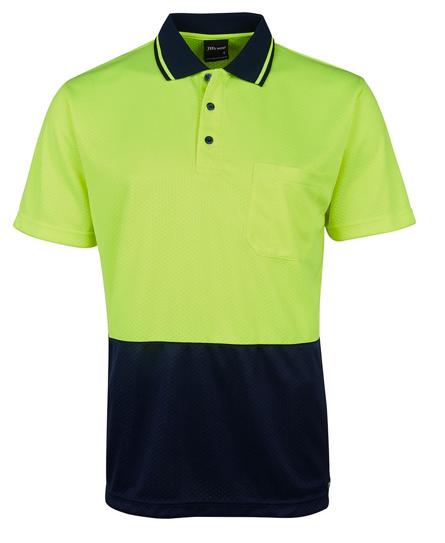 JB's Hv 4602.1 Jacquard Non Cuff Polo Lime/Black