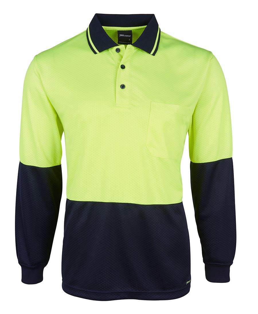 JB's Hv 4602.1 L/S Jacquard Polo Lime/Black