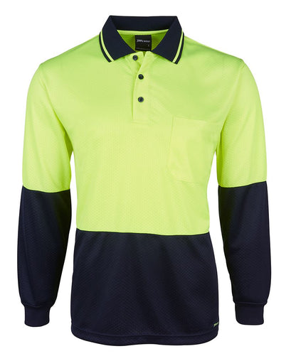 JB's Hv 4602.1 L/S Jacquard Polo Lime/Black