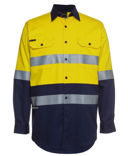 JB's Hv (D+N) L/S 190G Shirt Orange/Navy-Xs