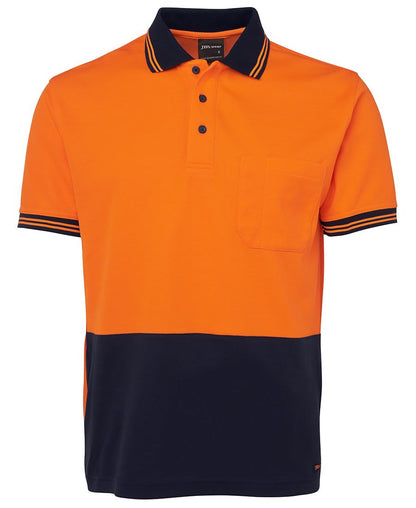 JB's Hv S/S Cotton Back Polo Lime/Navy-2Xs