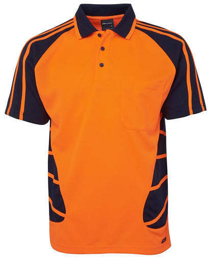 JB's Hv S/S Spider Polo Lime/Black-2Xs