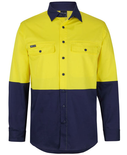 JB's Hv L/S Stretch Work Shirt Orange/Black