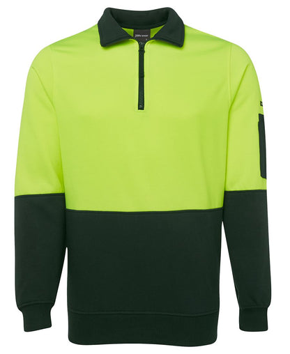 JB's Hv 1/2 Zip Fleecy Lime/Black -2Xs