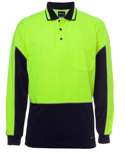 JB's Hv 4602.1 L/S Gap Polo Lime/Navy