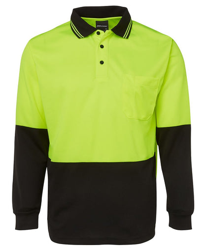JB's Hv L/S Trad Polo Lime/Black -S