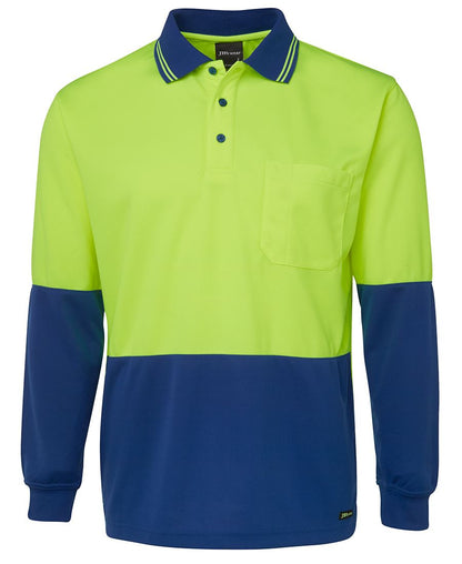 JB's Hv L/S Trad Polo Lime/Black -S