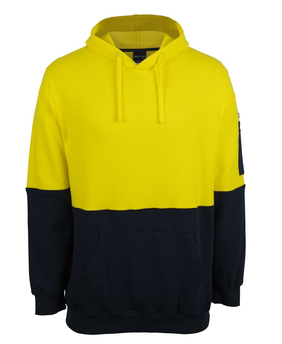JB's Hv 310 Cotton Pull Over Fleece Hoodie Orange/Navy -2Xs