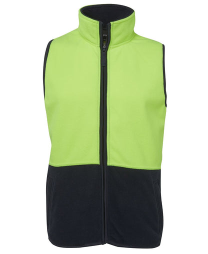JB's Hv Polar Vest Lime/Navy -2Xs