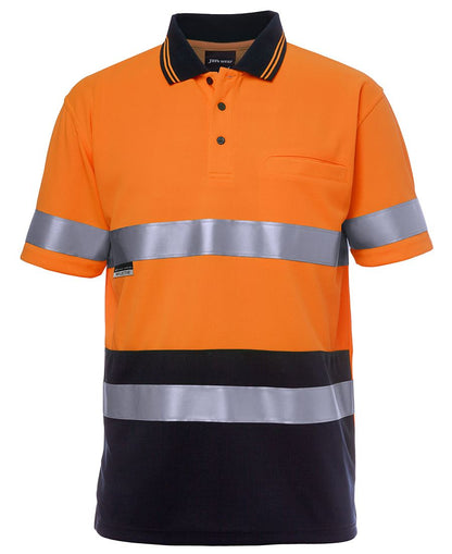 JB's Hv S/S Non Cuff (D+N) Trad Polo Lime/Navy-S