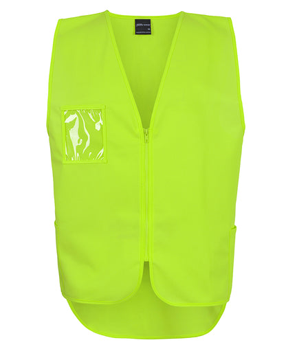 6HVSW Hi Vis Zip Drop Tail Safety Vest